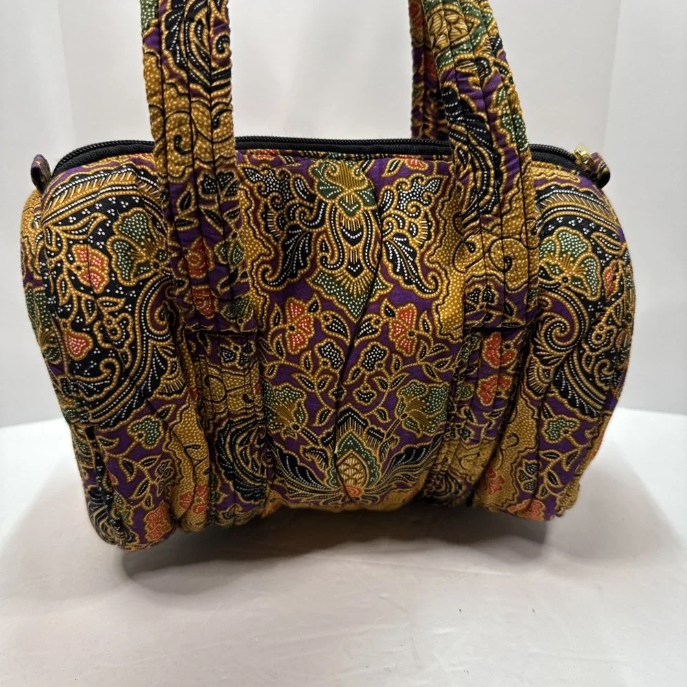 Isadora Fashions Indonesia Handbag Mini Duffel Purse Quilted 100% Cotton